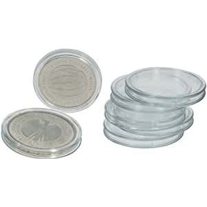 25 x SAFE muntcapsules CAPS 36 mm / - Ideaal voor grote medailles - munten - munten - 100 ÖS bordjes - 5 Rijksmarker zilver/AG/CU - 5 rommels - Coincaps - muntcapsules