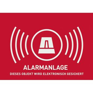 ABUS AU1323 Waarschuwingssticker Alarmsysteem Taal Duits (b x h) 74 mm x 52.5 mm