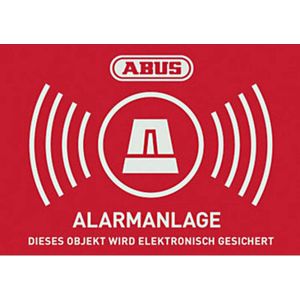 ABUS AU1422 Waarschuwingssticker Alarmsysteem Taal Duits (b x h) 148 mm x 105 mm