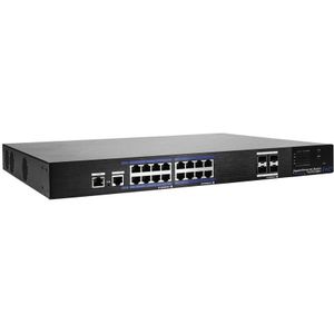Abus - ITAC10120 - Managed Switch - Zwart - 16-poorts PoE Gigabit met 270 Watt PoE-uitgangsvermogen