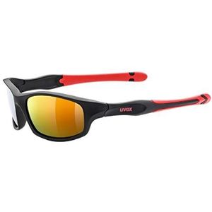 uvex sportstyle 507 - zonnebril voor kinderen - gespiegeld - incl. hoofdband - black matt red/red - one size