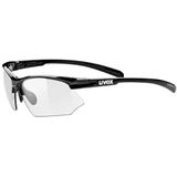uvex sportstyle 802 V - sportbril voor dames en heren - meekleurend - condensvrij - black/smoke - one size
