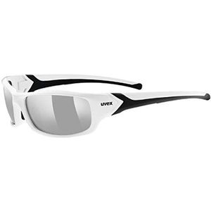 uvex sportstyle 211 - sportbril voor dames en heren - gespiegeld - drukvrij draagcomfort & perfecte pasvorm - white black/silver - one size
