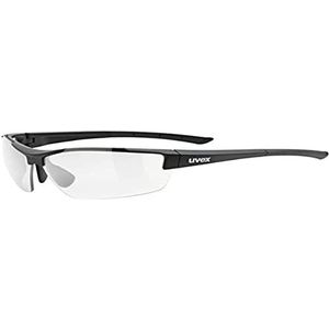 uvex sportstyle 612 VL - sportbril voor dames en heren - meekleurend - drukvrij draagcomfort & perfecte pasvorm - black matt/smoke - one size