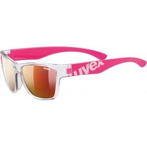 uvex sportstyle 508 - zonnebril voor kinderen - gespiegeld - incl. hoofdband - clear pink/red - one size