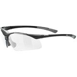 uvex sportstyle 223 - sportbril voor dames en heren - gespiegeld - drukvrij draagcomfort & perfecte pasvorm - black grey/clear - one size