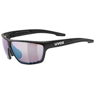 uvex sportstyle 706 CV Sportbril voor volwassenen, uniseks, zwart mat/outdoor, one size