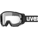 uvex athletic bike - fietsbril voor dames en heren - vergroot en condensvrij gezichtsveld - condensvrij - black-clear - one size
