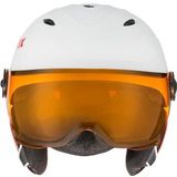 Skihelm Uvex Junior Visor Pro White Red Mat-52 - 54 cm