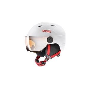 Skihelm Uvex Junior Visor Pro White Red Mat-52 - 54 cm