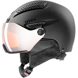 Uvex Skihelm met Vizier - Uvex HLMT 600 zwart - Lasergold-lite Visor Cat.2 (☁/☀)