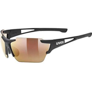 uvex sportstyle 803 race cv sportbril voor volwassenen, uniseks, zwart mat/rood, één maat