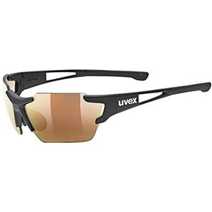 uvex sportstyle 803 race small CV vm, sportbril voor volwassenen, uniseks, zwart mat/rood, één maat