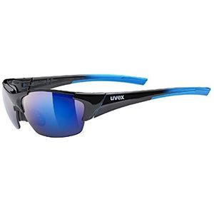 uvex blaze III, Sportbril Unisex-Volwassene, black blue/blue, one size