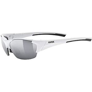 uvex blaze III - sportbril voor dames en heren - incl. verwisselbare brilglazen - drukvrij draagcomfort & perfecte pasvorm - white black/silver - one size