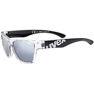 uvex sportstyle 508 - sportbril voor kinderen - gespiegeld - incl. hoofdband - black clear - one size