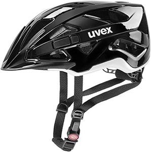 uvex active - veilige allround-helm voor dames en heren - individueel passysteem - uitbreidbaar met led-licht - black white - 52-57 cm