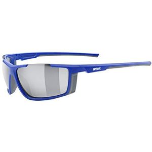 uvex sportstyle 310 - outdoorbril voor dames en heren - gespiegeld - verwijderbaar gezichtskussen - blue matt/silver - one size