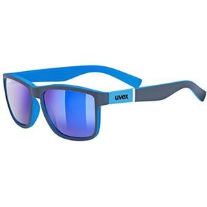 uvex LGL 39 - zonnebril voor dames en heren - gespiegeld - filtercategorie 3 - grey matt blue/mirror blue - one size