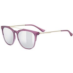 uvex LGL 46 - zonnebril voor dames en heren - gespiegeld - filtercategorie 3 - rose matt/silver - one size