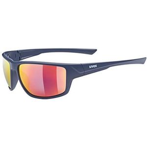 uvex Sportstyle 230 Sportbril, uniseks, volwassenen, blauw (blauw mat/spiegelrood) Eén maat