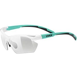 uvex sportstyle 802 small vario, Sportbril Unisex-Volwassene, white mint/smoke, one size