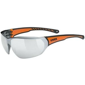 uvex sportstyle 204, Sportbril Unisex-Volwassene, black orange/silver, one size