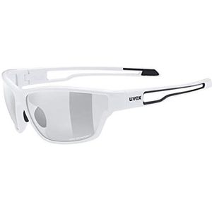 uvex Sportstyle 806 V sportbril voor volwassenen, uniseks, wit/rook, eenheidsmaat