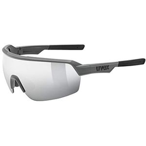 uvex Sportstyle 227 Sportbril, uniseks, volwassenen, grijs (mat grijs/spiegelzilver), eenheidsmaat