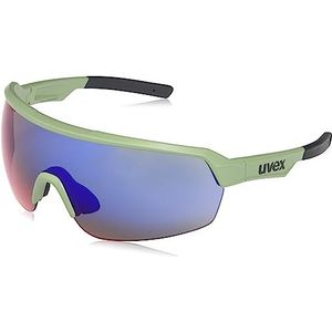 uvex Sportstyle 227 Sportbril, uniseks, volwassenen, groen (olijfmat spiegelrood) Eén maat