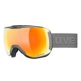 uvex downhill 2100 CV - skibril voor dames en heren - contrastverhogend - vervormings- & condensvrij - rhino/orange-orange - one size
