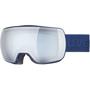 uvex Uniseks – volwassenen – compacte FM-skibril, marineblauw zilver, Eén maat