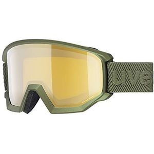 uvex athletic FM - skibril voor dames en heren - vergroot en condensvrij gezichtsveld - tochtvrije ventilatie van het frame - croco matt/gold-LGL - one size