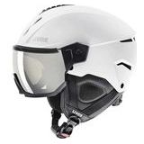 uvex instinct visor - skihelm voor dames en heren - met vizier - individueel passysteem - white-black matt - 53-55 cm