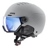 uvex wanted visor - skihelm voor dames en heren - met vizier - individueel passysteem - rhino matt - 54-58 cm