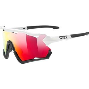 uvex sportstyle 228 - sportbril voor dames en heren - condensvrij - verwijderbaar frame - white black matt/red - one size