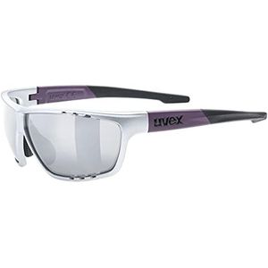 uvex Sportstyle 706 Sportbril voor volwassenen, uniseks, Silver Plum, mat/zilverkleurig, één maat