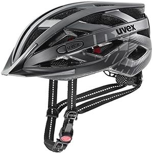 uvex city i-vo - lightweight city helmet for women and men - individueel verstelbare pasvorm - inclusief LED-verlichting - all black matt - 56-60 cm