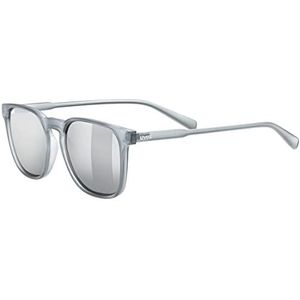 uvex LGL 49 P - zonnebril voor dames en heren - gepolariseerd - gespiegeld - smoke matt/silver - one size