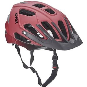 uvex quatro cc - veilige MTB-helm voor dames en heren - individueel passysteem - verstelbare afscherming - dark red - black matt - 52-57 cm