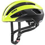 uvex rise cc - veilige performance-helm voor dames en heren - individueel passysteem - geoptimaliseerde ventilatie - neon yellow-black - 52-56 cm