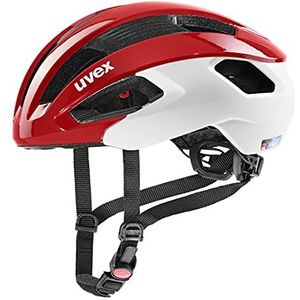 uvex rise cc - veilige performance-helm voor dames en heren - individueel passysteem - geoptimaliseerde ventilatie - red-white - 52-56 cm