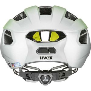 uvex rise cc Tocsen - veilige performance-helm voor dames en heren - incl. Tocsen-valsensor - geoptimaliseerde ventilatie - neon yellow - silver matt - 52-56 cm