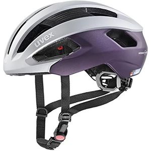 uvex rise cc Women's Edition - veilige performance-helm voor dames - individueel passysteem - geoptimaliseerde ventilatie - silver - plum matt - 52-56 cm