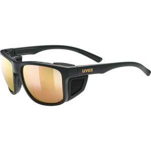uvex sportstyle 312 - sportbril voor dames en heren - verwijderbare zijbescherming - drukvrij draagcomfort & perfecte pasvorm - black matt gold/gold - one size
