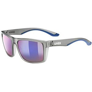 uvex LGL 50 CV - zonnebril voor dames en heren - contrastverhogend - gespiegeld - smoke matt/plasma - one size