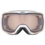 uvex downhill 2100 V - skibril voor dames en heren - meekleurend - condensvrij - white matt/vario silver-clear - one size
