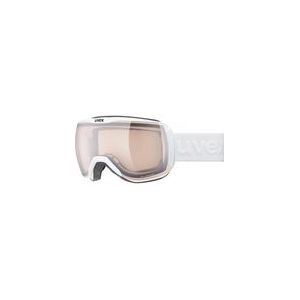 uvex downhill 2100 V - skibril voor dames en heren - meekleurend - condensvrij - white matt/vario silver-clear - one size