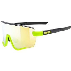 uvex Sportstyle 236 Sportbril voor volwassenen, uniseks, zwart geel mat/geel, één maat