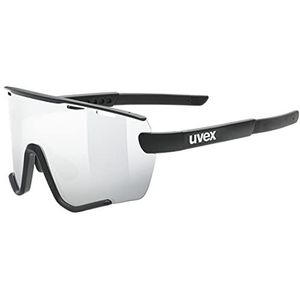 uvex Sportstyle 236 Sportbril voor volwassenen, uniseks, matzwart/zilver, eenheidsmaat